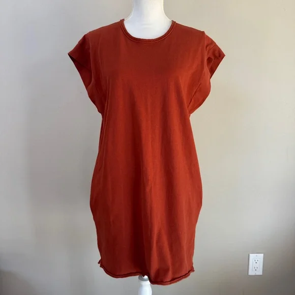 Rag & Bone Ryder Muscle Mini Dress in Paprika organic cotton size Small - Picture 7 of 15